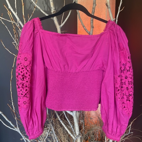 Farm Rio Lace Blouse Size M - Picture 3 of 6